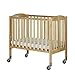 Dream On Me 2-in-1 Folding Birch Portable Crib, Natural , 40x26x38 Inch (Pack of 1)
