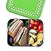 LunchBots Large Trio Stainless Steel Lunch Container -Three Section Design for Sandwich and Two Sides - Metal Bento Lunch Box - Eco-Friendly - Stainless Lid - Green Dots
