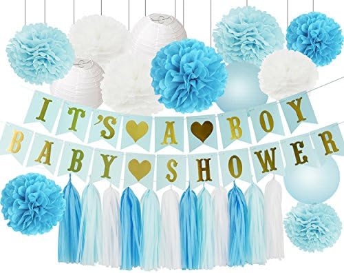 turquoise baby shower decorations