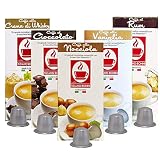 Caffe Bonini Nespresso Compatible Gourmet Espresso Capsules, for Original Line Nespresso Machine,50 Count (Flavored Coffee Variety Pack)