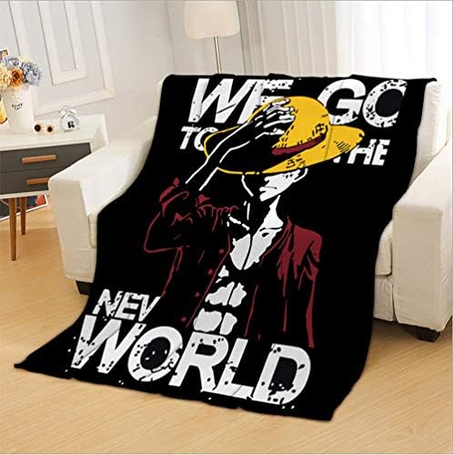 YFJL Throw Blankets,3D Printed Anime Characters One Piece and Animals Fleece Lightweight Plush Throw Blanket for Bed, Sofa, Chair, Travel, All Season Use,E,120cm150cm