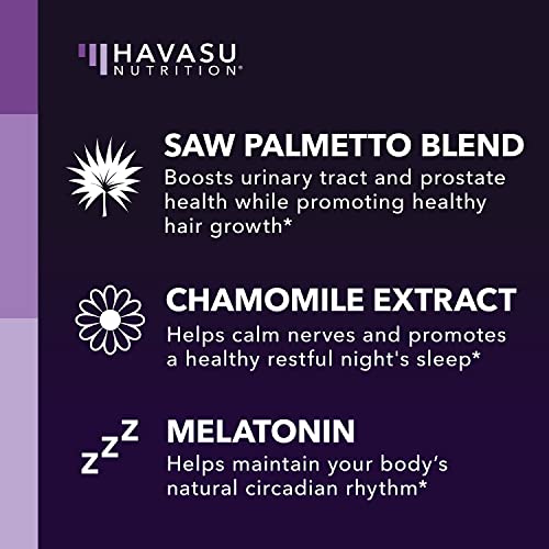 Saw Palmetto with Melatonin for Sleep & Prostate Supplement Saw