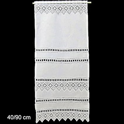 Fensterdeko, Spitzingsee Gardine Hossner | 90x40 cm H/B | weiß | 100 % Baumwolle