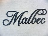 Malbec Wine Word Black Metal Wall Art Home Decor