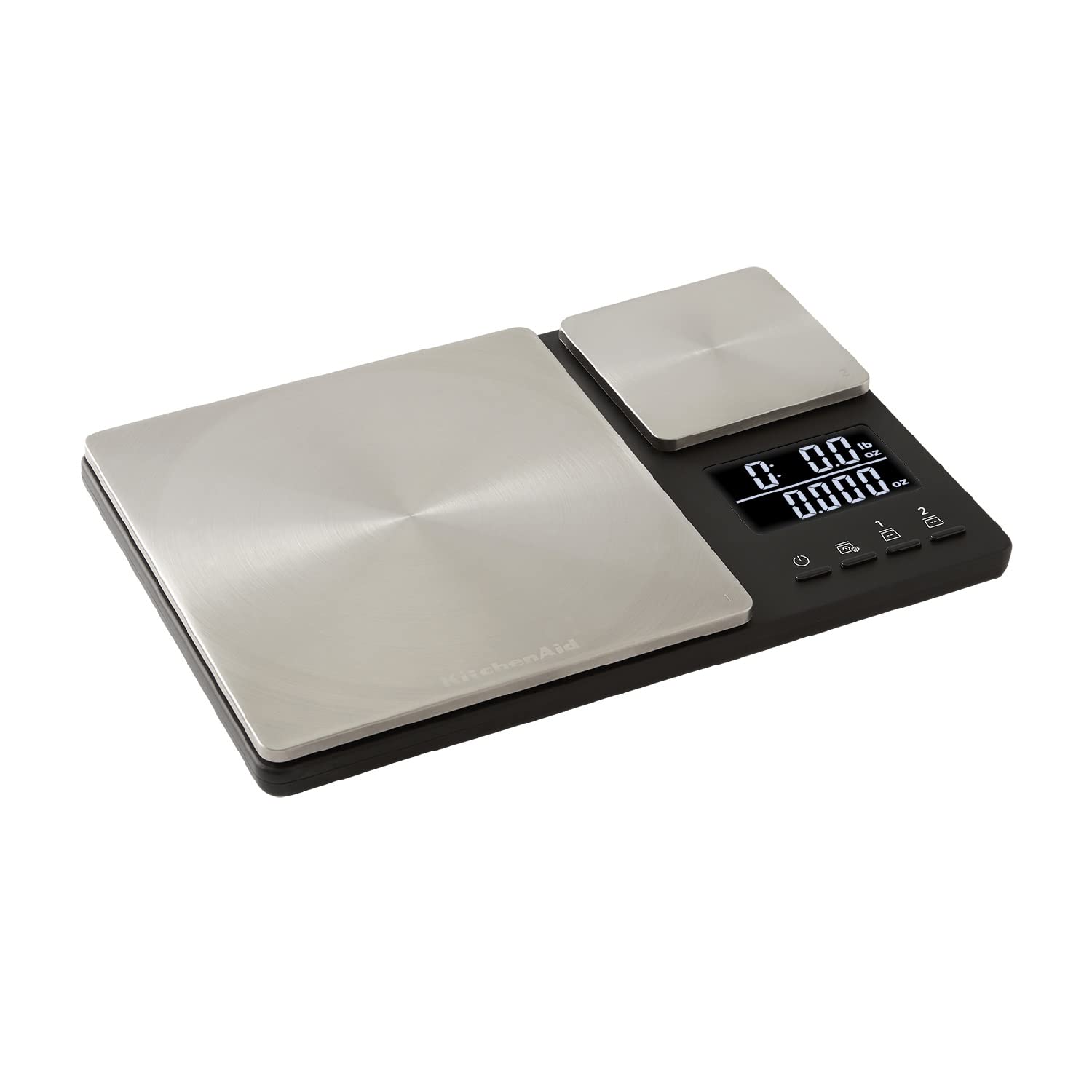KitchenAid Digital Food Scale with Two Platforms, Weighs Between 5000g and 500g, Black, One Size
