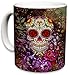 Sweet Gisele | Sugar Skull Ceramic Mug | Floral Print Coffee Cup | Day of the Dead Design | Beautiful Vivid Colors | Great Novelty Gift | Multicolor Mugs | 11 Fl. Oz (Multicolored)