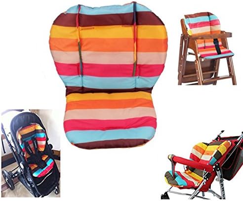 High Chair Pad, High Chair Cushion/seat Cushion/Breathable Pad/seat Pad，Soft and Comfortable, Light and Breathable, Cute Patterns,Make The Baby Sit More Comfortable(Rainbow Stripes)
