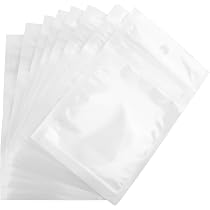 Amazon.com: Ellbest 300pcs 2.36” x 3.94” White Clear Bag, Self ...