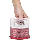 Prepworks by Progressive Perfect Burger Press Set, Press and Store Up to 6 Burgers, Non-Skid Base, Non-Stick Coating, Dimple Insert Creates Faster Even Cooking, Dishwasher Safe