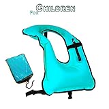Faxpot Children Snorkel Vest Boys & Girls Inflatable Snorkeling Jacket for Diving Swimming Safety