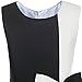 Sunny Fashion KM85 Girls Dress Color Block Contrast White Black Bow Tie Size 8