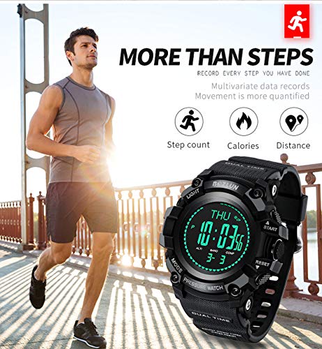 image for findtime Mens Digital Sports Watch Altimeter Barometer Compass Thermom