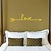 Wall Sticker,Saingace Home Decor Love Arrow Decal Living Room Bedroom Vinyl Carving Wall Decal Sticker (Yellow)