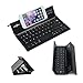 BATTOP New Generation Foldable Portable Bluetooth Keyboard with Kickstand Universal for iOS Android Windows, Black