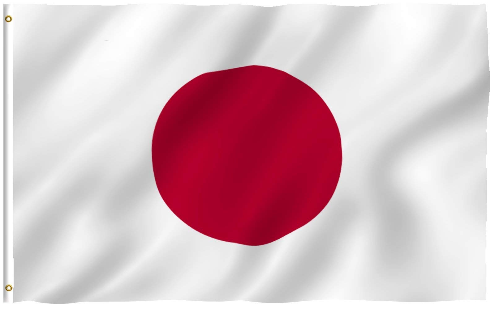 Photo 1 of Anley Fly Breeze 3x5 Foot Japan Flag - Vivid Color and Fade proof - Canvas Header and Double Stitched - Japanese National Flags Polyester with Brass Grommets 3 X 5 Ft