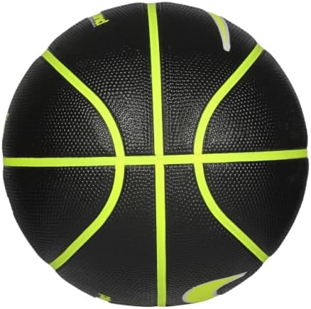 Everyday Playground Basketball 8P – Outdoor Street Basketball Ball – Robuster Freizeit Basketball – Deflated geliefert, Black/Volt/White/Volt, 7