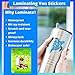 Royal Elements Waterproof Clear Vinyl Laminating Sheets for Stickers (Laminating Sheets 20 Pack)