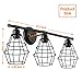 Elibbren Industrial Bathroom Vanity Light 3 Lights, Vintage Matte Black Wall Sconce with Caged, E26 Base Farmhouse Bathroom Wall Light Fixture for Bathroom Vanity Mirror Cabinets Dressing Table