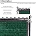 BOUYA Green Privacy Fence Screen 6' x 25' Heavy Duty for Chain-Link Fence Privacy Screen Commercial Outdoor Shade Windscreen Mesh Fabric with Brass Gromment 160 GSM 88% Blockage UV -3 Years Warranty