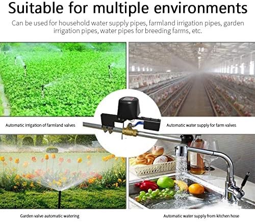 SKTE Control inteligente de la vlvula de agua Tuay vlvula mecnica inteligente de modo dual Bluetooth WiFi vlvula inteligente utilizada con Alexa Google Assistant Smart Life