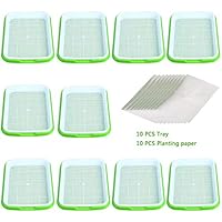 Seed Sprouter Tray 10 Packs, Seed Germination Tray BPA Free Nursery Tray for Seedling Planting Suit for Garden Home Office (Without Lid)