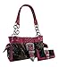 Camouflage Rhinestone Western Buckle Purse/Wallet Set Hot Pink Trim