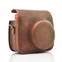 Fujifilm Instax Mini 9, Mini 8 & Mini 8+ BROWN color Camera Accessories Includes: Camera Case with Soft microfiber inner, Soft PU Leather and Adjustable Shoulder Strap to Easily Carry.