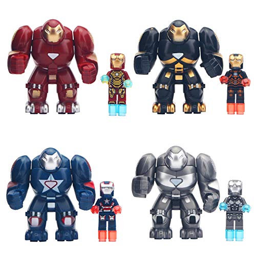 PETON Superhero Action Figures Mini Building Block Iron Hulkbuster Man Infinity War Figures Set Boys Robots Anime Action Minifigures Toy's 8 Pcs Popular Movie Action Figures - Thumbnail 5
