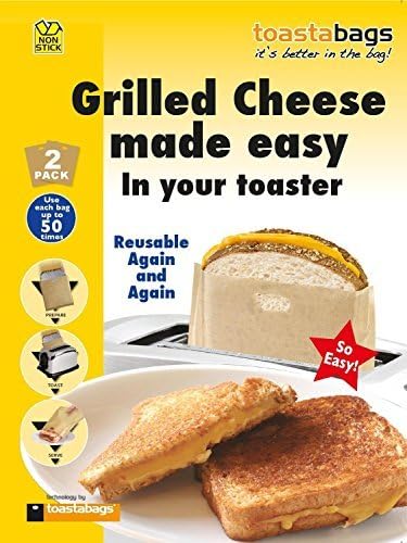 Toastabags - Grilled Cheese Made Easy in Your Toaster. Pack Of 4 Bags