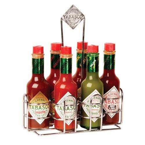 TABASCO 6 Sauce Caddy Hot Sauces Grocery & Gourmet Food