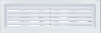 DRAAK Louvre Vent PVC White 9x3 Louvre Grille Fly Screen Air Flow Cover