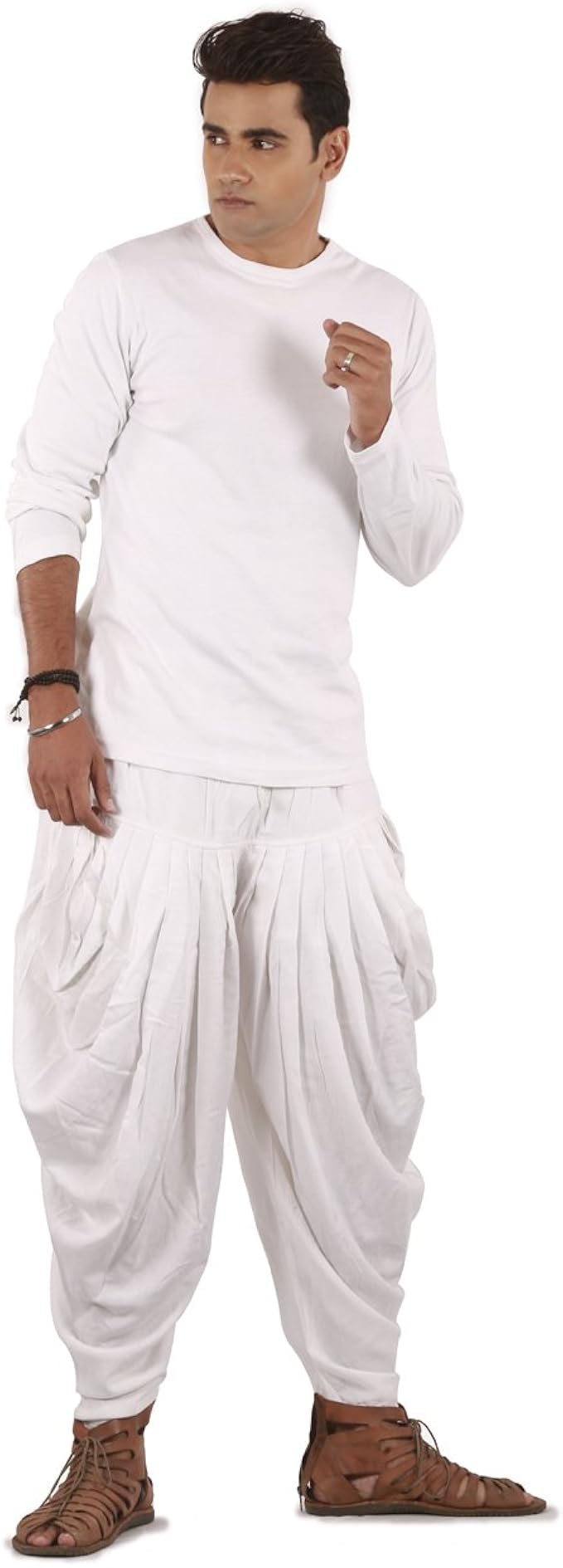 Dhoti Style The Harem Studio Mens Womens Linen Pants with Drawstring Elastic Waist and 2 Pockets Harem Pants