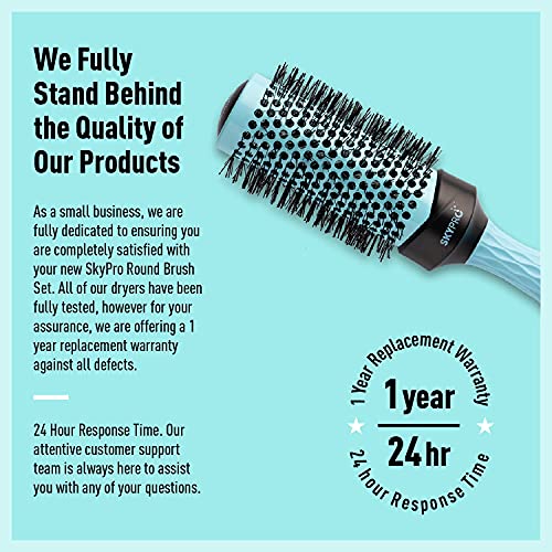 Professional Series 4Piece Round Brush Set for Blow Drying with Paddle
