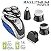 Hatteker Electric Shaver Razor Dry Wet Beard Trimmer for men 5 in 1 Trimmer Grooming Kit Bald Head Nose Hair Trimmer Facial Cleansing Brush Waterproof USB Rechargeable Cordless