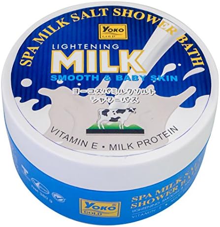 YOKO GOLD Spa Milk Salt Shower Bath With Milk Protein &amp; Vitamin E 380g.