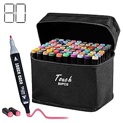 RUN HELIX Alcohol Markers 80 Colors,Dual Tip