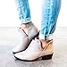 FISACE Womens Cute Western Cowboy Bootie Pointed Toe Slip On Low Heel Ankle Boot