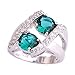 Psiroy Women's 925 Sterling Silver 3.2cttw Green Topaz Filled Ring