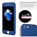 iPhone 7 Case, Coocolor 360 Degree All-Around Ultra Thin Full Body Coverage Protection Dual Layer Hard Slim Case + Tempered Glass Screen Protector for iPhone 7 (Blue)