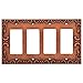 Franklin Brass W35081-CPS-C Classic Lace Quad Decorator Wall Plate/Switch Plate/Cover, Sponged Copper