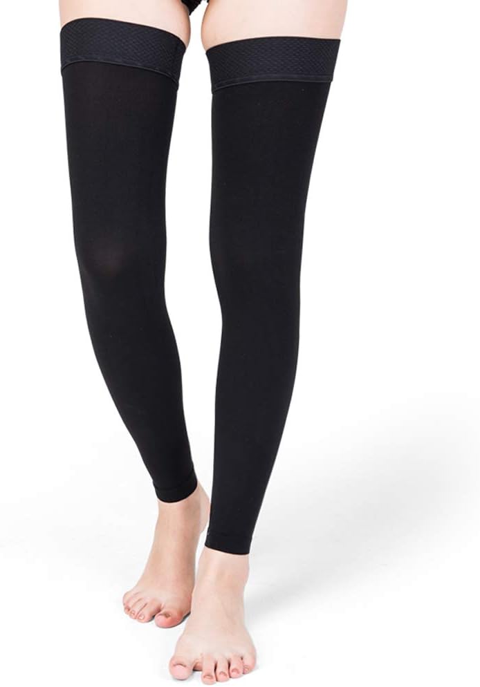 DAITET Compression Stockings Women 20-30 mmHg, Opaque, Thigh High Compression Socks