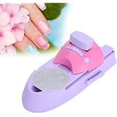 FLEXMAN Professional Nail Art DIY Pattern Printing Machine Stamper, Portable Nail Printer Manicure Tools with 6 Stainless Steel Templates