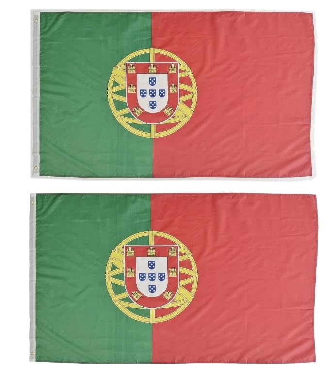 2 x Portugal Flag Colours Portugal Flag 150cm x 90cm Portugal Flag
