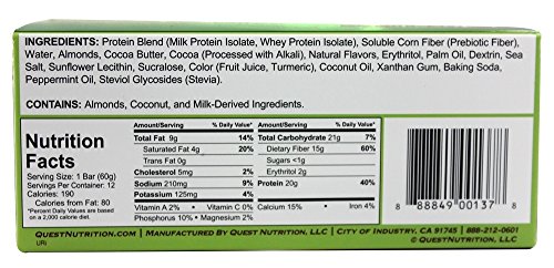 Quest Bar Protein Mint Chocolate Chunk-Box Quest Nutrition, LLC 12-2.12 oz (Bars) Box - Thumbnail 2