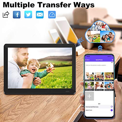 Atatat WiFi Digital Picture Frame 10 Inch with FHD 1920x1080 IPS Touch