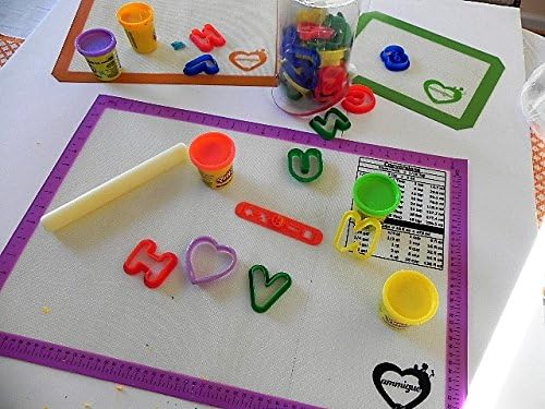 Play-Doh, Classic, moldable Art Clay Silver or PMC Clay Non Stick Craft Silicone Mats Kit of 4