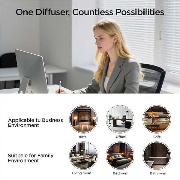 HOTEL SCENT DIFFUSER MACHINE -REMOTE CONTROL -CORDLESS RECHARGEABLE DIFFUSER FOR WHOLE HOUSE- SCENT AIR MACHINE FOR HOME -SUPER QUITE WATERLESS ESSENTIAL OIL DIFFUSER FOR LARGE ROOM, STUDIO OFFICE