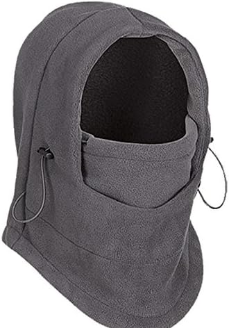 Elysiumland Adult Winter Soft Fleece Tactical Hood Balaclava (One Size) - Gray