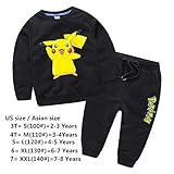 Criol Kids Boys Clothing Pokemon Pikachu Printing T-shirts Pullover Hoody Pants Set