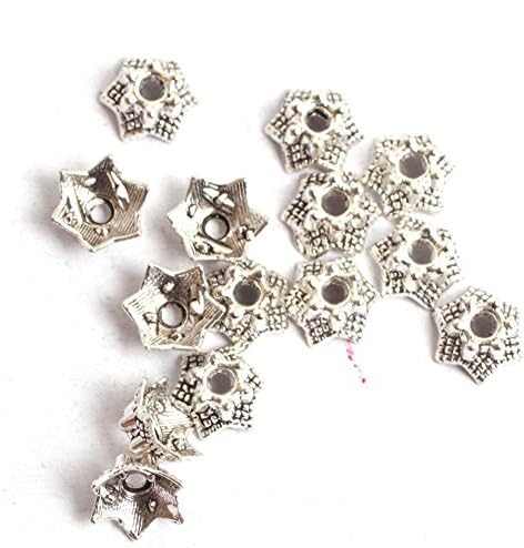 GEM-inside Bali Style Antique Tibetan Silver Flower Bead Caps Findings Jewelry Making